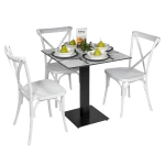 Square Diego Composite High Pressed Laminate Table Tops, White Marble - Image 4