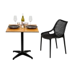 Square Diego Composite High Pressed Laminate Table Tops, Acacia - Image 4