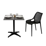 Square Diego Composite High Pressed Laminate Table Tops, Black Ash - Image 4