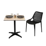 Square Diego Composite High Pressed Laminate Table Tops, Light Oak - Image 4