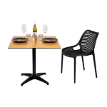 Square Diego Composite High Pressed Laminate Table Tops, Acacia - Image 5
