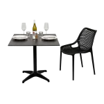 Square Diego Composite High Pressed Laminate Table Tops, Black Ash - Image 5