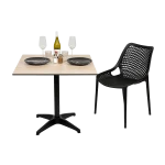 Square Diego Composite High Pressed Laminate Table Tops, Light Oak - Image 5