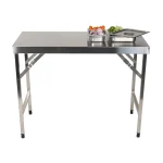 430 Grade Stainless Steel Folding Bench 120 x 61cm - Image 3