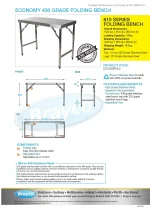 430 Grade Stainless Steel Folding Bench 120 x 61cm - Image 4