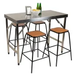 Lola Industrial Vintage Kitchen Stool - Image 3