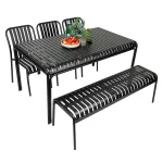 Luisa Aluminium Bench 142cm - Image 4