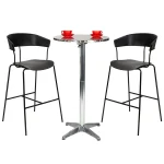 Miguel Round Outdoor Folding Dining or Bar Table - Image 8