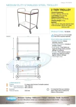 Stainless Steel 2 Tier Kitchen Trolley 825 x 530mm - Image 3