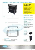 Polypropylene 3 Tier Catering Trolley 823 x 405mm - Image 4