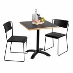 Square Gabriel Plywood Laminate Table Top Black - Image 3