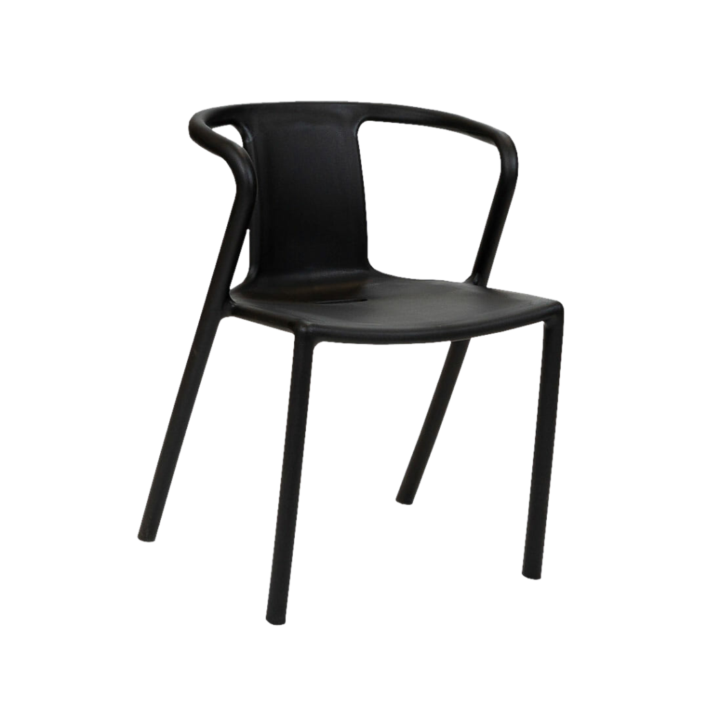 Adella Black Plastic Chair .