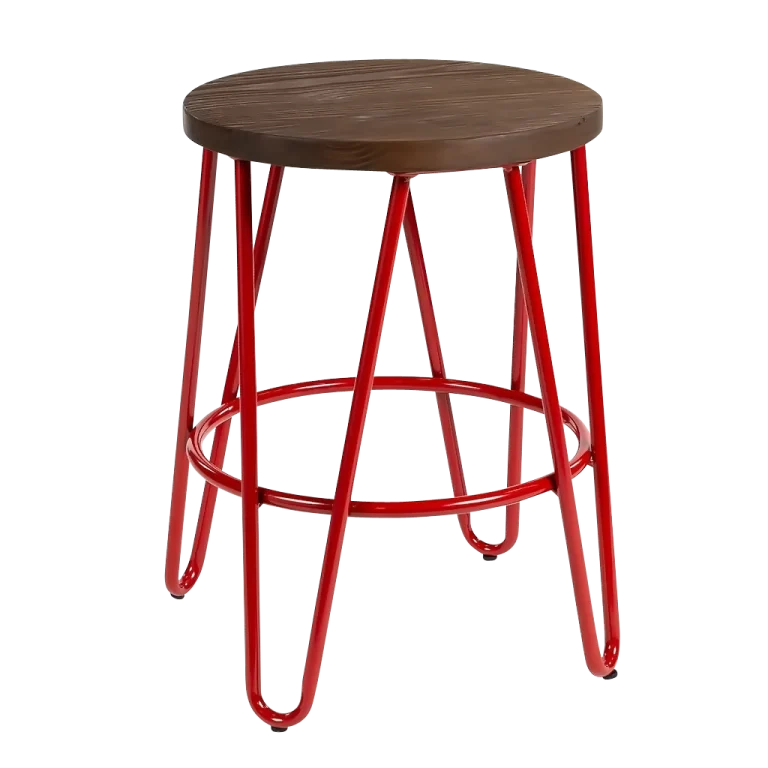 Hairpin stool red