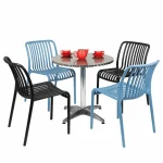 Miguel Round Outdoor Folding Dining or Bar Table - Image 4