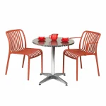 Miguel Round Outdoor Folding Dining or Bar Table - Image 7