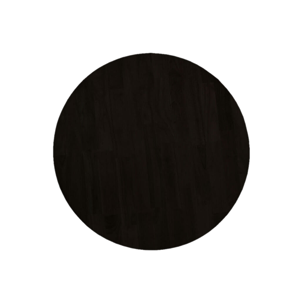 Round Rafael Timber Table Tops Black Rubberwood >