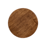 Round Ricardo High Pressed Resin Table Tops Walnut Finish