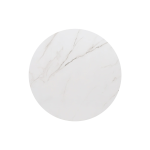 Round Ricardo High Pressed Resin Table Tops, Marble White