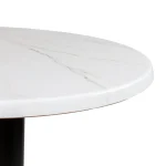 Round Ricardo High Pressed Resin Table Tops, Marble White - Image 2