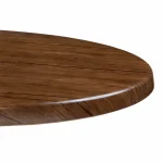 Round Ricardo High Pressed Resin Table Tops Walnut Finish - Image 2