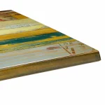 Rectangle Ricardo High Pressed Resin Table Tops Reclaimed Wood Finish - Image 2
