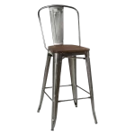 tolix bar stool raw steel