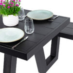 Wave Aluminium Outdoor Picnic Table 180cm - Image 2