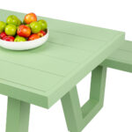Wave Aluminium Outdoor Picnic Table 180cm - Image 8