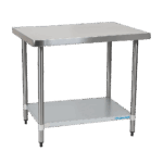 Economy 430 Grade Stainless Steel Flat Bench 1200 x 700 x 900mm high