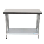 Economy 430 Grade Stainless Steel Flat Bench 1200 x 700 x 900mm high - Image 2