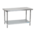 Economy 430 Grade Stainless Steel Flat Bench 1600 x 610 x 900mm high