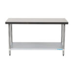 Economy 430 Grade Stainless Steel Flat Bench 1600 x 610 x 900mm high - Image 2
