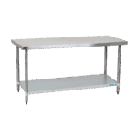 Economy 430 Grade Stainless Steel Flat Bench 1800 x 610 x 900mm high