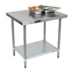 Economy 430 Grade Stainless Steel Flat Bench 900 x 700 x 900mm high - Image 2