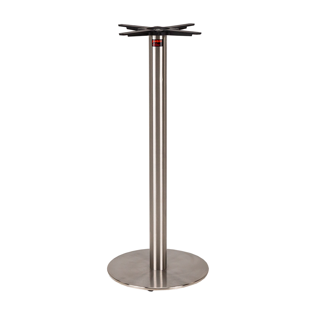 Jasper_Bar_Silver_Front-Chairforce Jasper Silver Stainless Steel Bar Table Base - Image 1