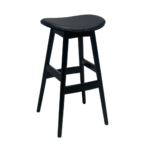 Milos Timber Bar Stool Black